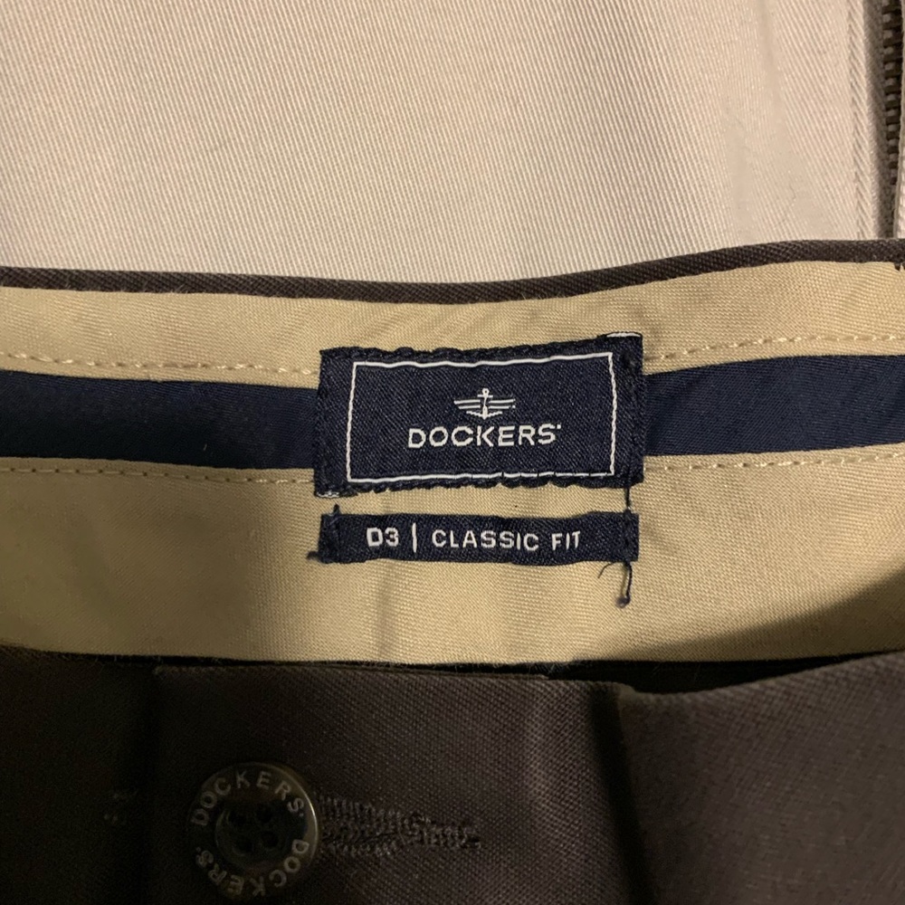 Used Docker Dress Pants - Dark Brown - 34x32